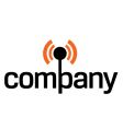 wireless technology logo vector image vector image