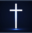 Abstract cross of glowing particles symbol Vector Image