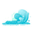 creative waves in flat style isolated vector image