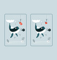 flat to valentines day and sal vector image vector image