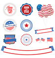 set of independence day design elements vector image