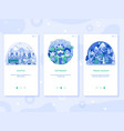 winter ski resort app ui line vector image
