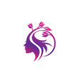 beauty logo template vector image