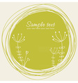 cute sketch flower retro postcard vector image vector image