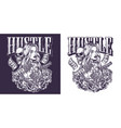 hustle dangerous girl monochrome flyer vector image vector image