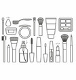 makeup tools icons vector image