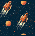space shuttle pattern seamless colorful vector image