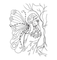 adult coloring book page with pregnant lady vector image vector image