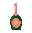 green champagne bottle vector image vector image