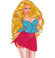 sexy young blond woman vector image vector image