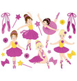 ballerina set vector image
