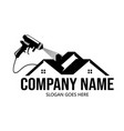 construction foam gun logo template vector image