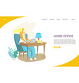 home office website landing page design vector image