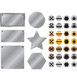 metal background with screws vector image vector image