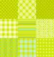 set of 9 simple seamless textures vector image