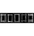 set of monochrome frame for design vector image vector image
