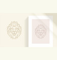 zodiac leo horoscope sign line art silhouette vector image vector image