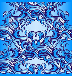 Wave pattern abstract seamless sea background Vector Image