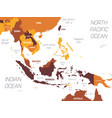 Map of southeast asia map in shades of Royalty Free Vector