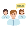 avatars of teenage students in the form vector image vector image
