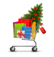 background with shopping color bags vector image vector image