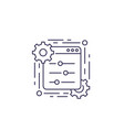 control panel line icon vector image