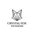geometric modern gem stone diamond fox dog wolf vector image vector image