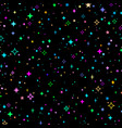 seamless background with bright neon stars vector image