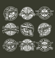 vintage monochrome military weapons round emblems vector image