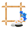 square bamboo frame flat isolated vector image vector image