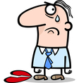 sad man on valentines day cartoon vector image