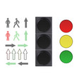 traffic lights elements vector image