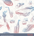 usa background vector image vector image