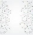 geometric lines and dots modern hexagon vector image
