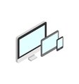 monitor tablet and smartphone icon vector image