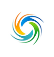 circle spin colorful logo vector image