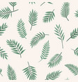 seamless pattern with green tropical palm vector image