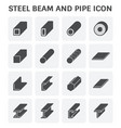 steel pipe beam vector image