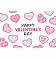 happy valentines day background with hearts vector image