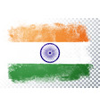 isolated grunge flag india background vector image vector image