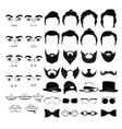 male faces monochrome constructor vector image