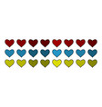set of hearts icon vector image vector image