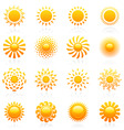 sun logo template set vector image