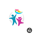 happy people logo vector image vector image