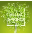 heart shaped tree with green leaves vector image