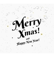 merry xmas vintage black and white vector image