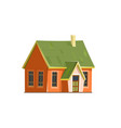 rural house in a cheerful cartoon flat style vector image