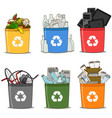 colorful recycle bin vector image