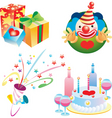 party elements vector image