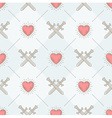 seamless background with swords and hearts vector image vector image